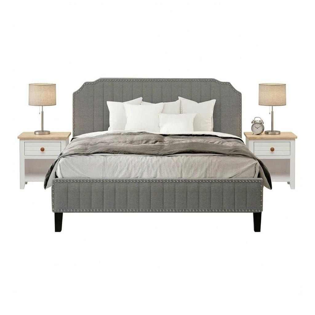 BỘ PHÒNG NGỦ JASMINE MÀU XÁM 1.6 2 TÁP - Ảnh 3
