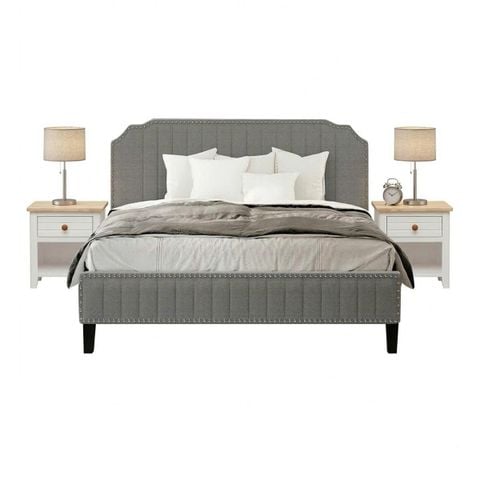 BỘ PHÒNG NGỦ JASMINE MÀU XÁM 1.6 2 TÁP