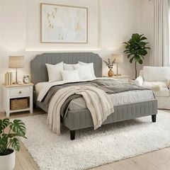 BỘ PHÒNG NGỦ JASMINE MÀU XÁM 1.8 2 TÁP - Ảnh 5