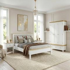 BỘ PHÒNG NGỦ HIGHGATE MÀU TRẮNG 1.6 - Ảnh 4