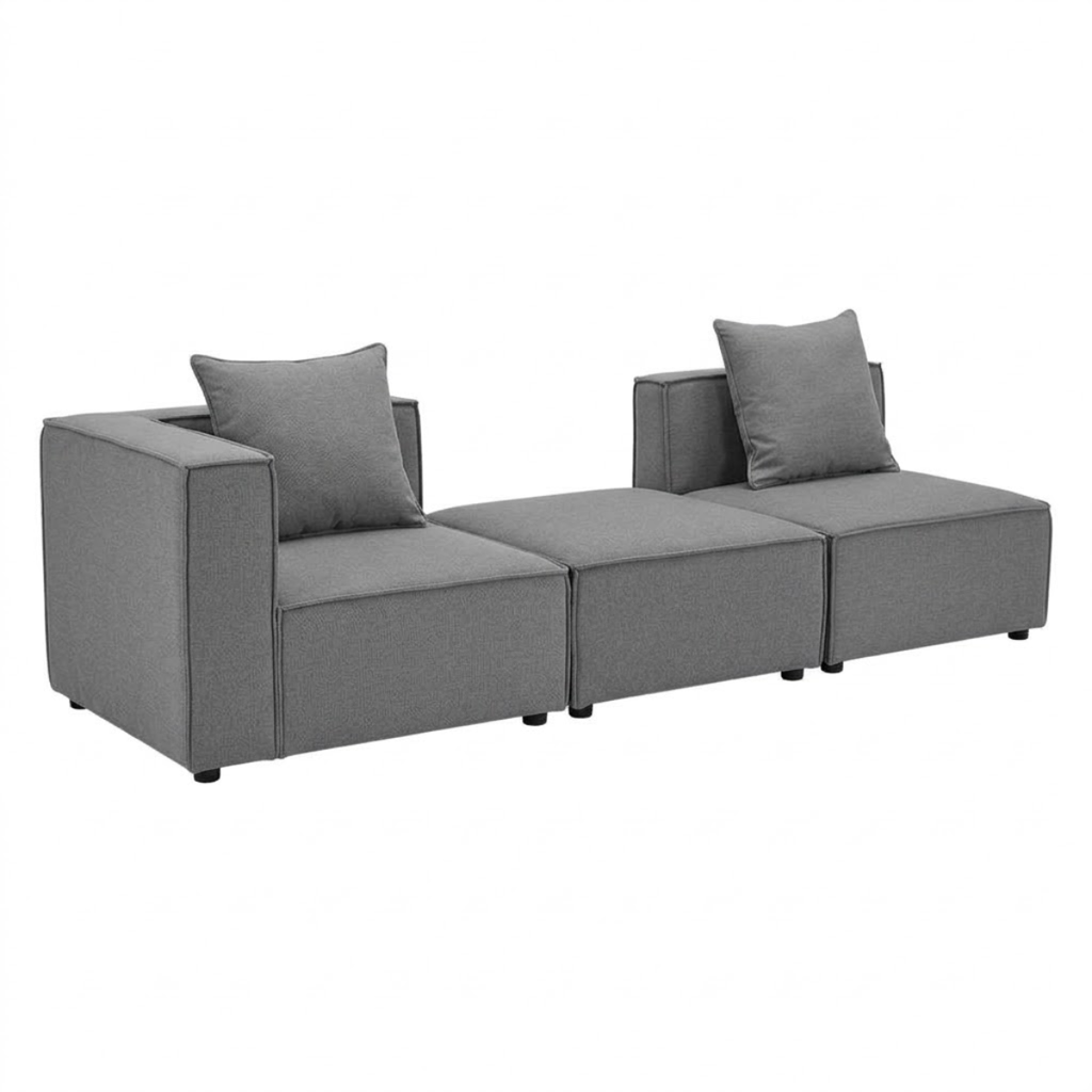 GHẾ SOFA MODULE MÀU XÁM COMBO 3C - Ảnh 3