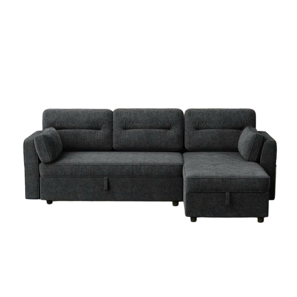 GHẾ SOFA BED GÓC COMPACT MÀU ĐEN - Ảnh 3